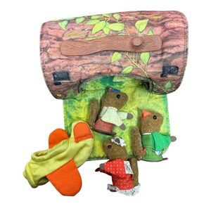 Vintage Fisher Price Woodsey’s Log Squirrel Family 1979